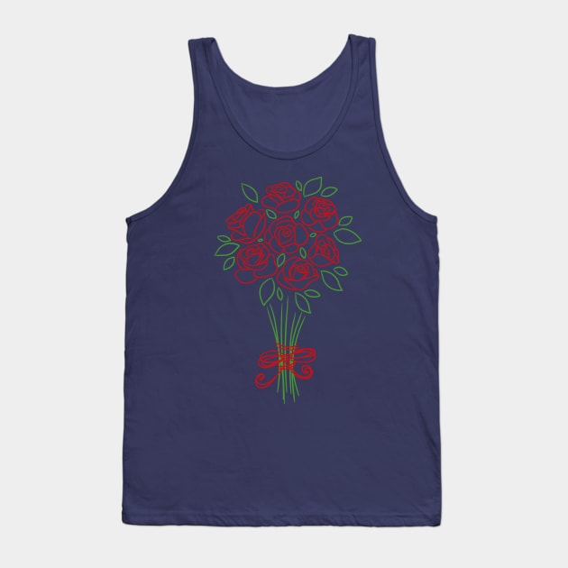 Roses Bouquet Tank Top by Mako Design 